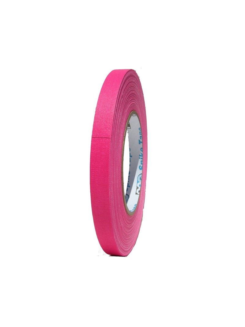 Pro Tapes Pro Gaff/Gaffers Tape .5, 1, 2, 3, 4 Inch Widths X Variable Lengths, 1/2 Inch, Fl. Pink - Image 1